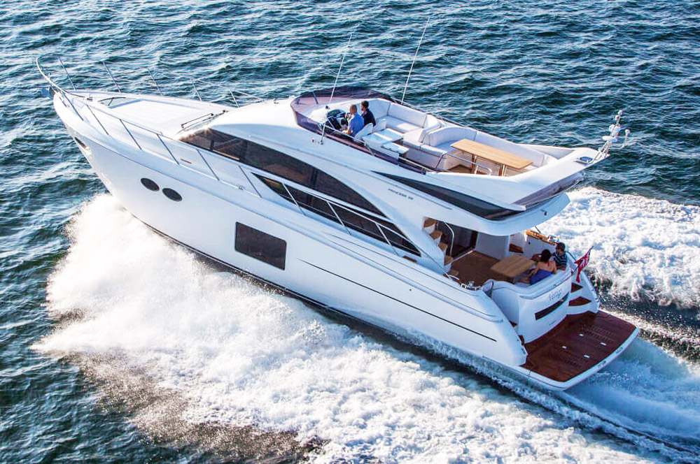 charter yacht with flybridge princess 58 limassol